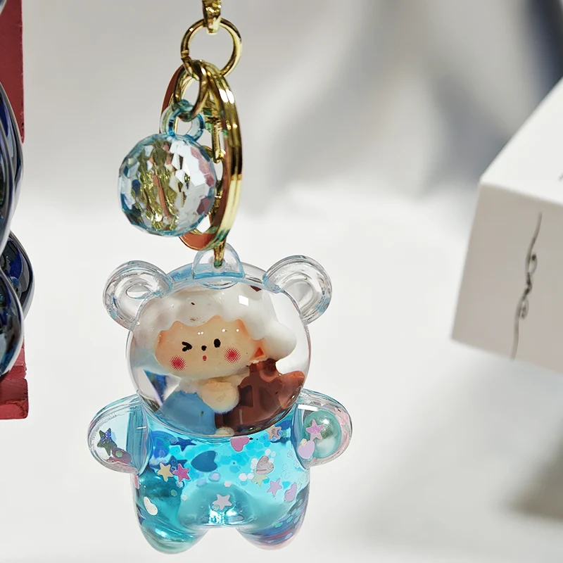 Violent bear Liquid Keychain